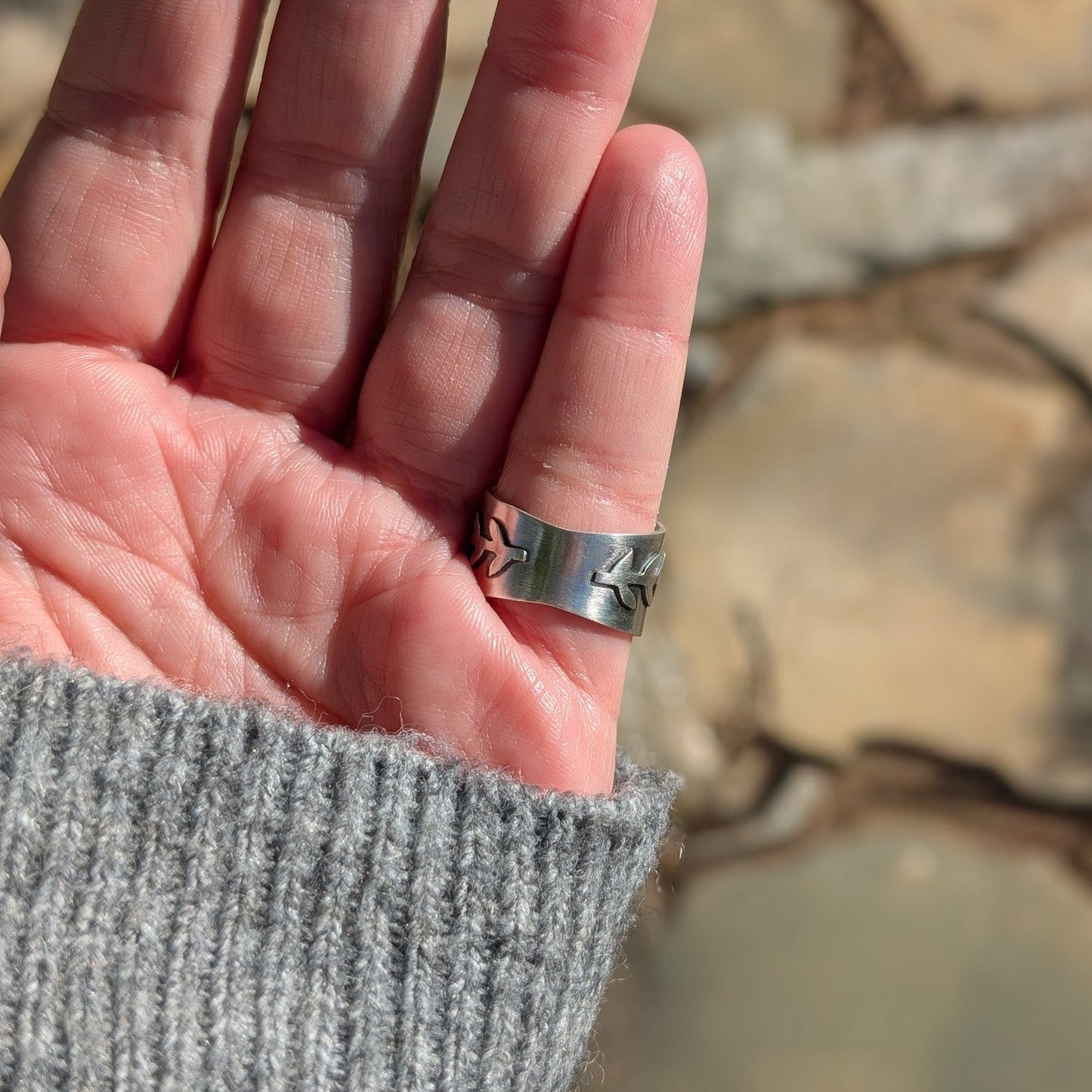 Anillo de plata con ágata dendrítica