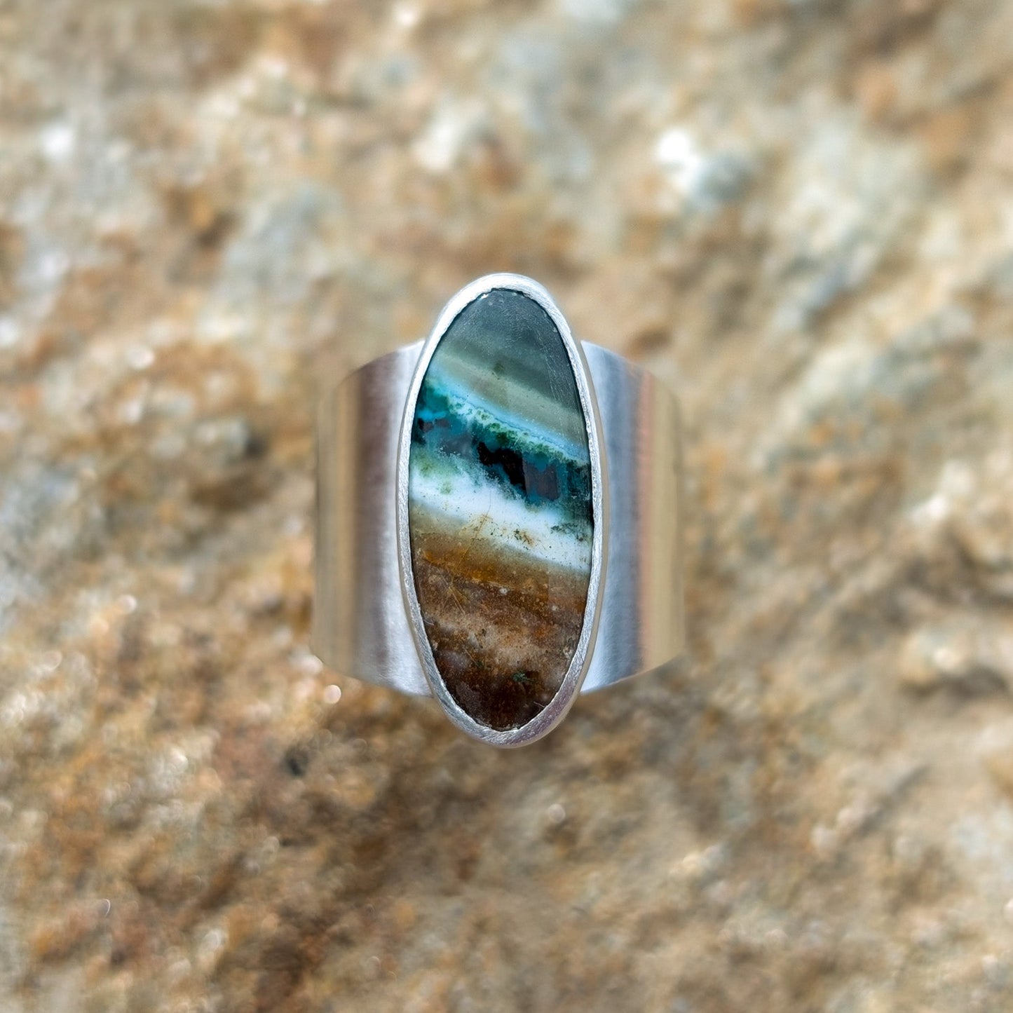 TERRA - Silver ring with Variscite