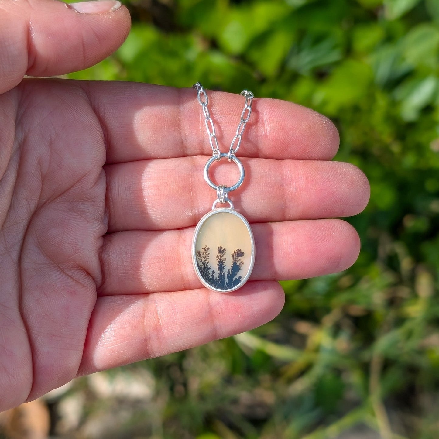 Colgante de plata con ágata dendrítica