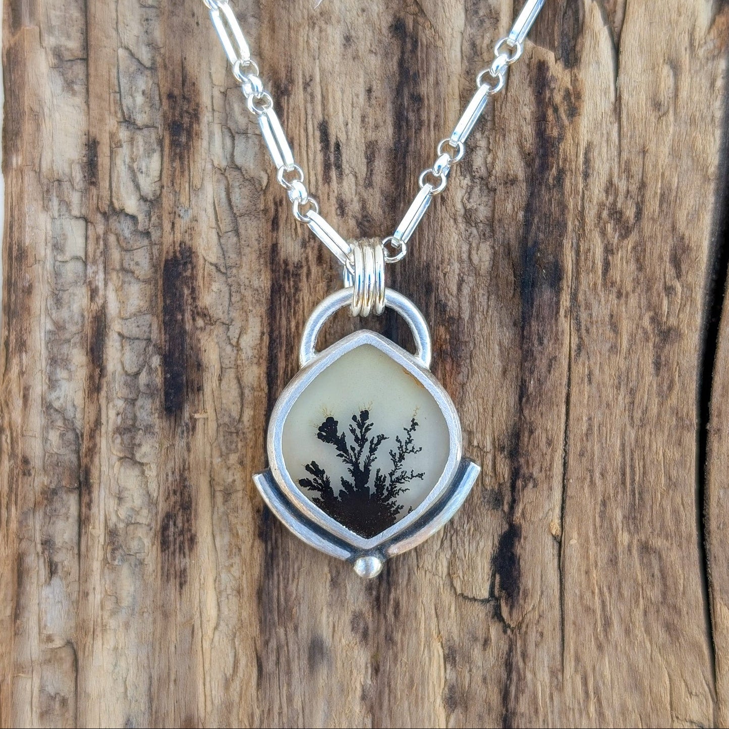 Colgante de plata con ágata dendrítica