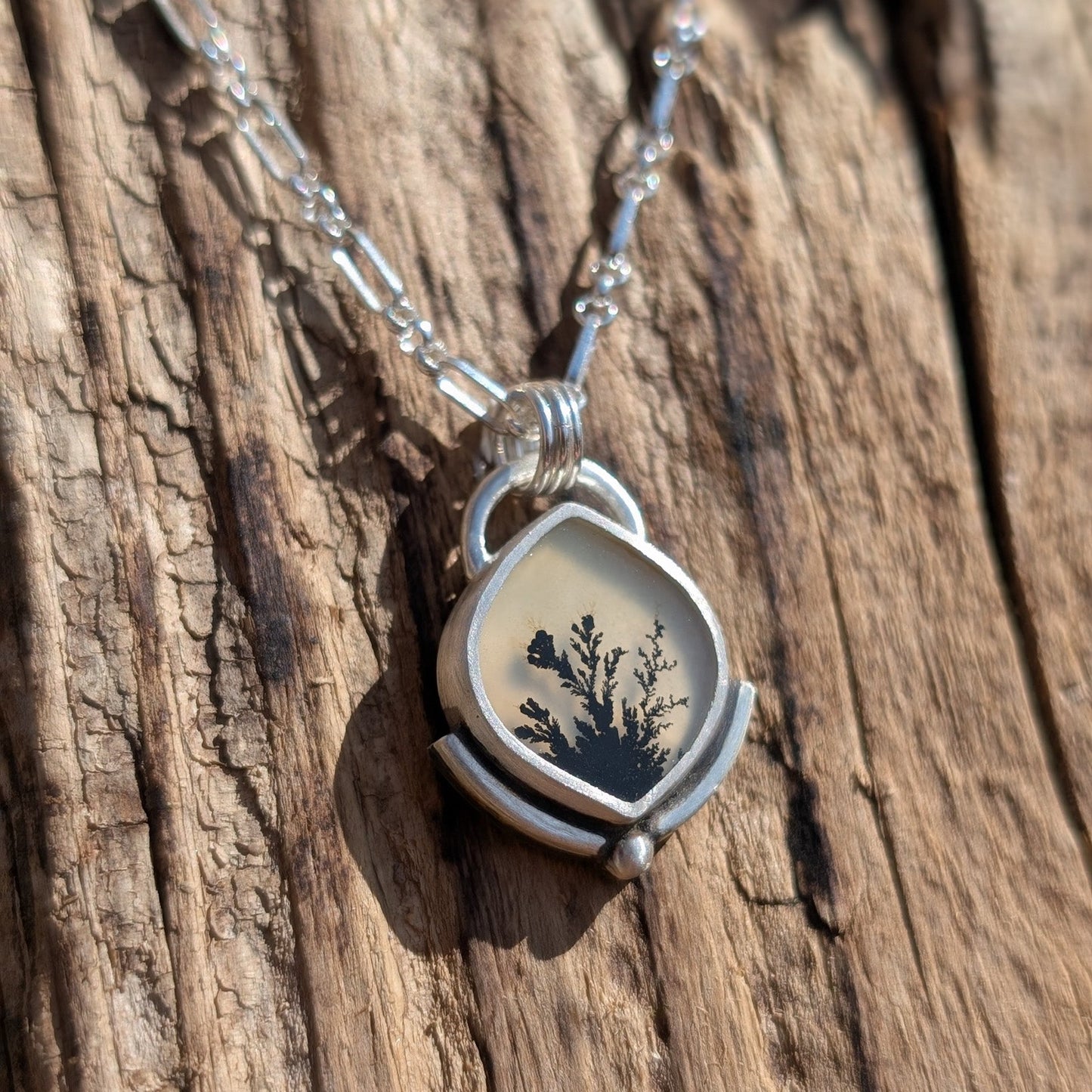Colgante de plata con ágata dendrítica