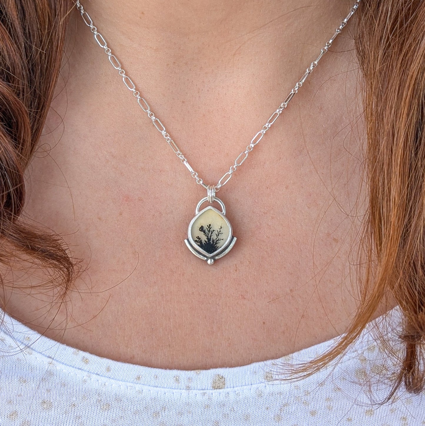 Colgante de plata con ágata dendrítica