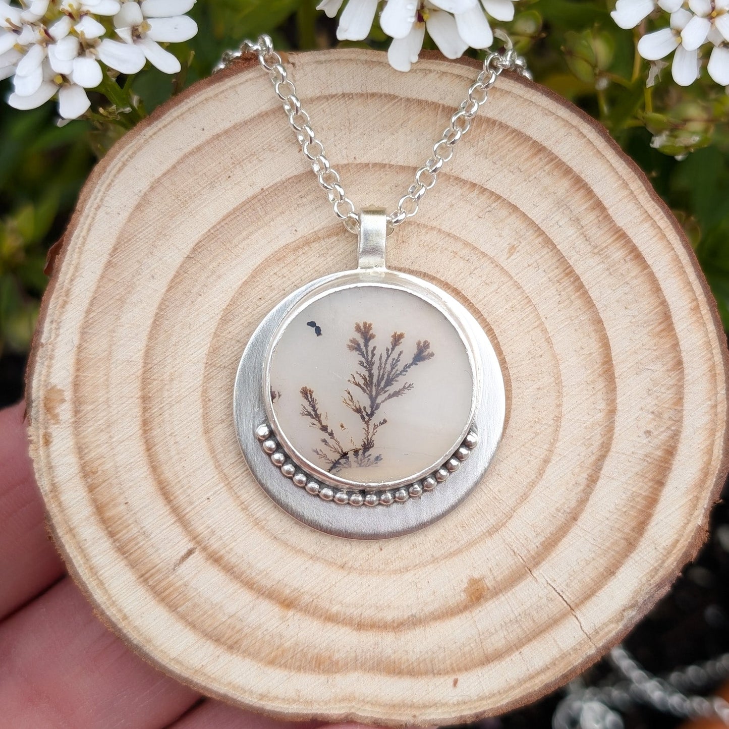 NATURE - Colgante de plata con ágata dendrítica