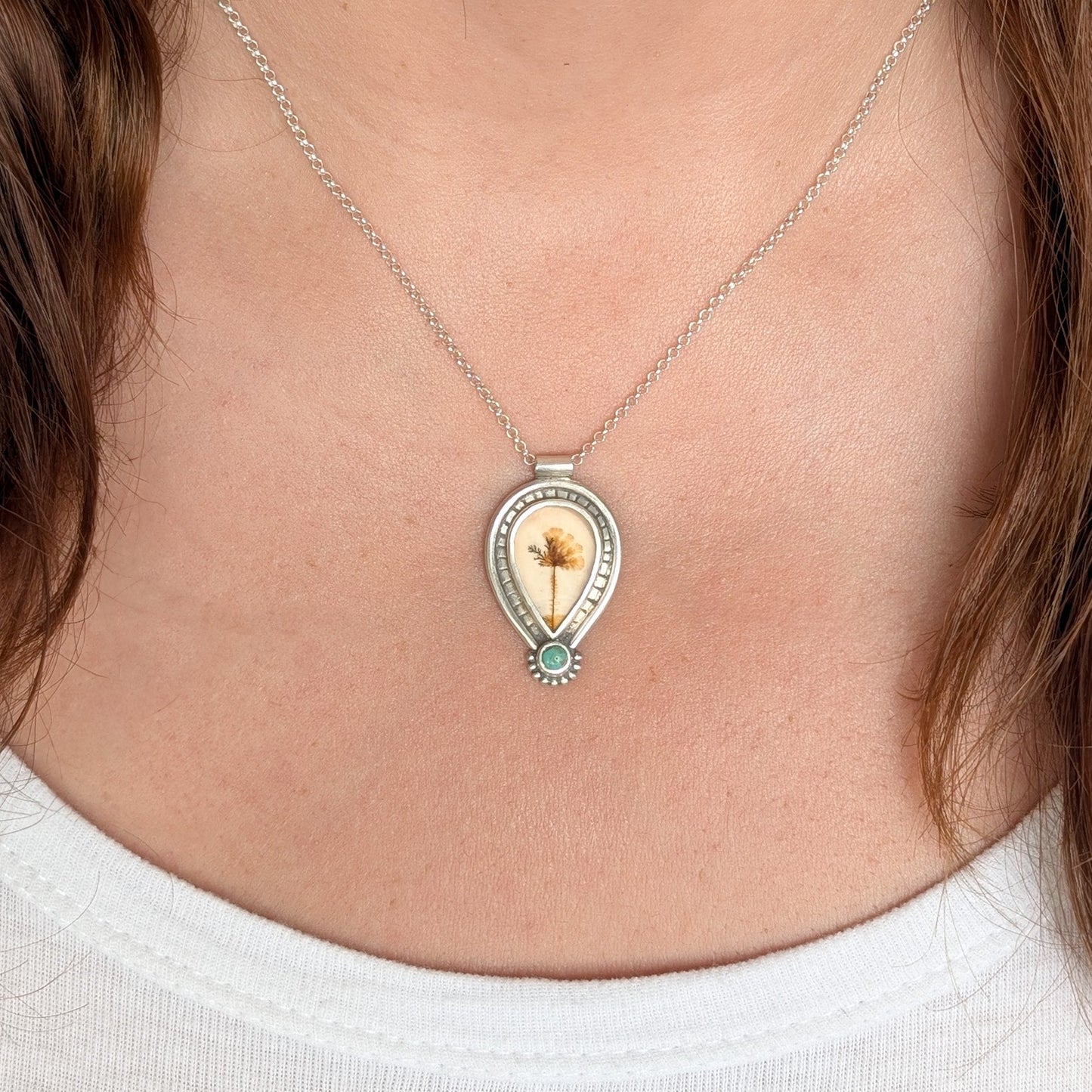 Colgante agata dendritica