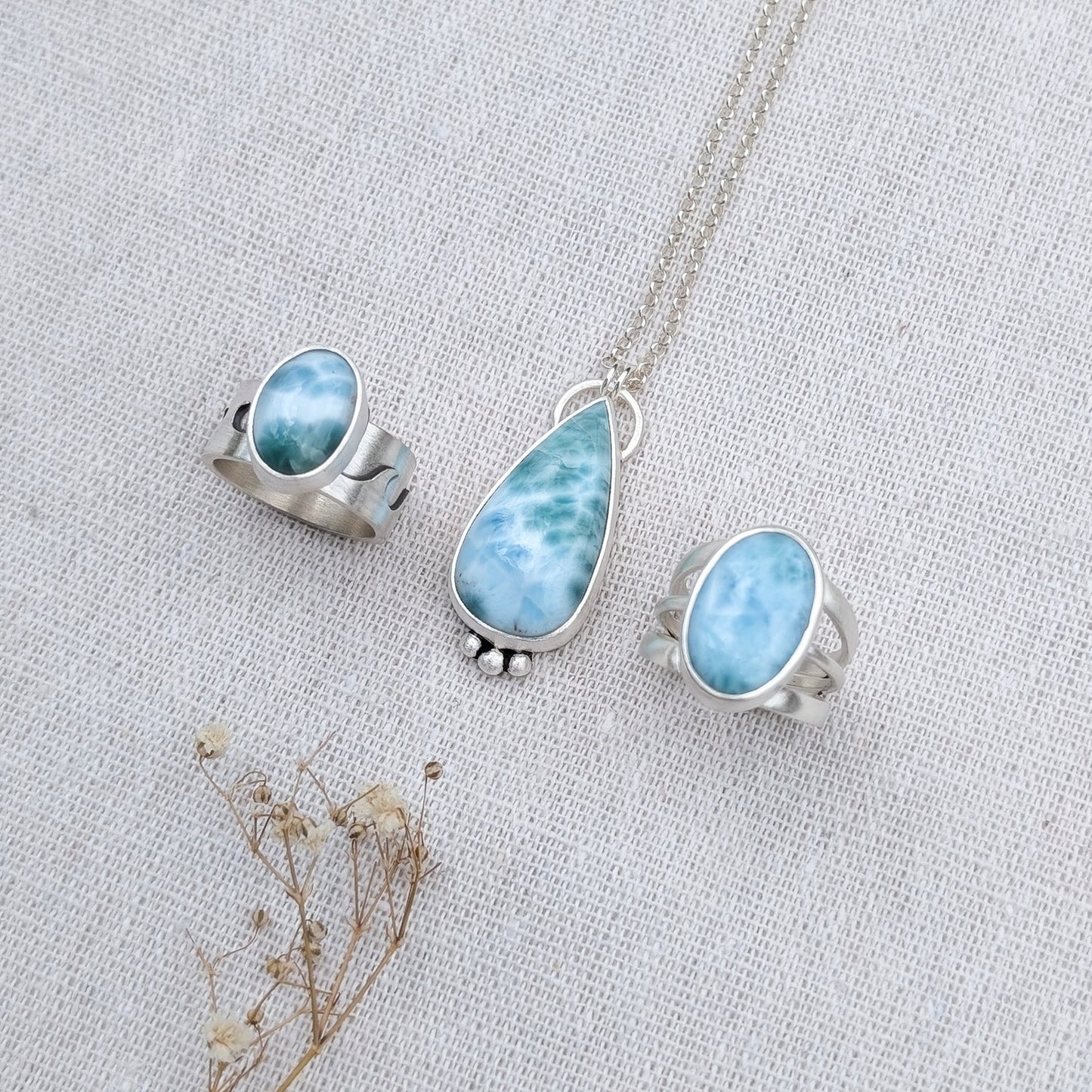 Colgante de plata con Larimar