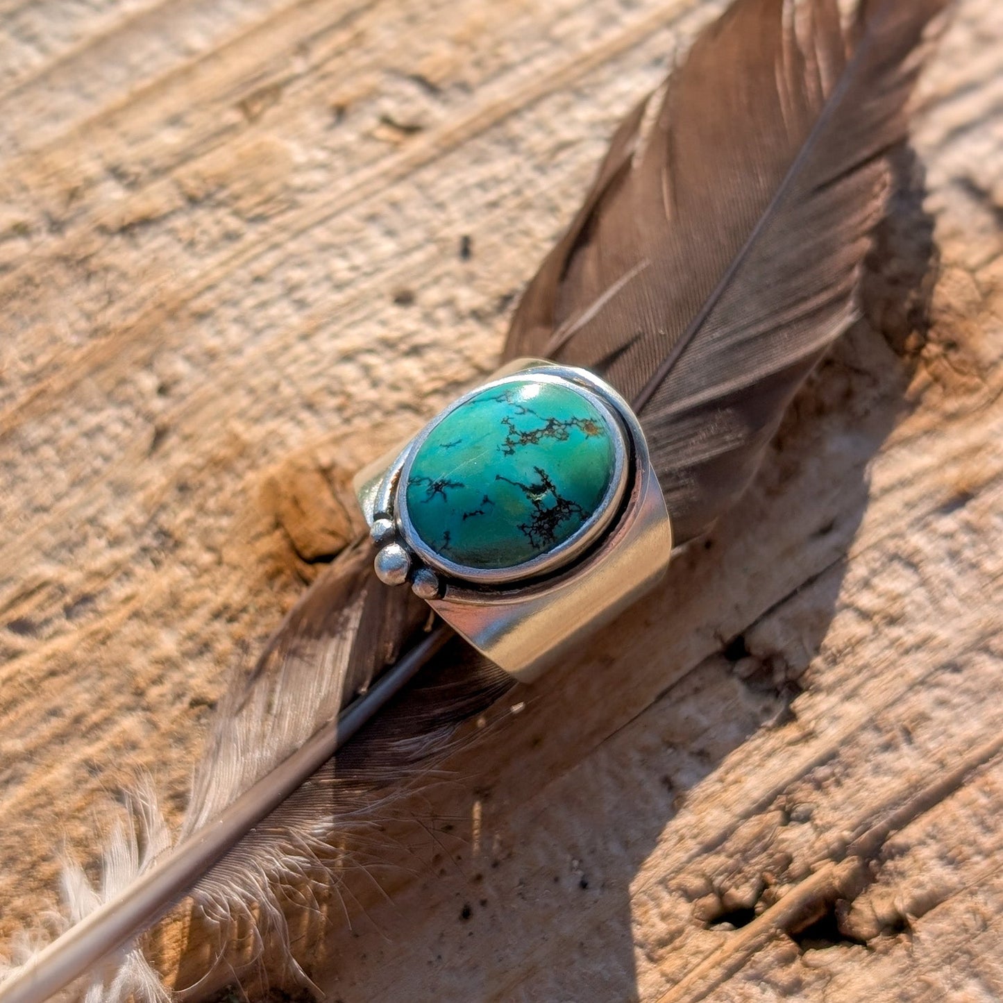Anillo de plata con turquesa