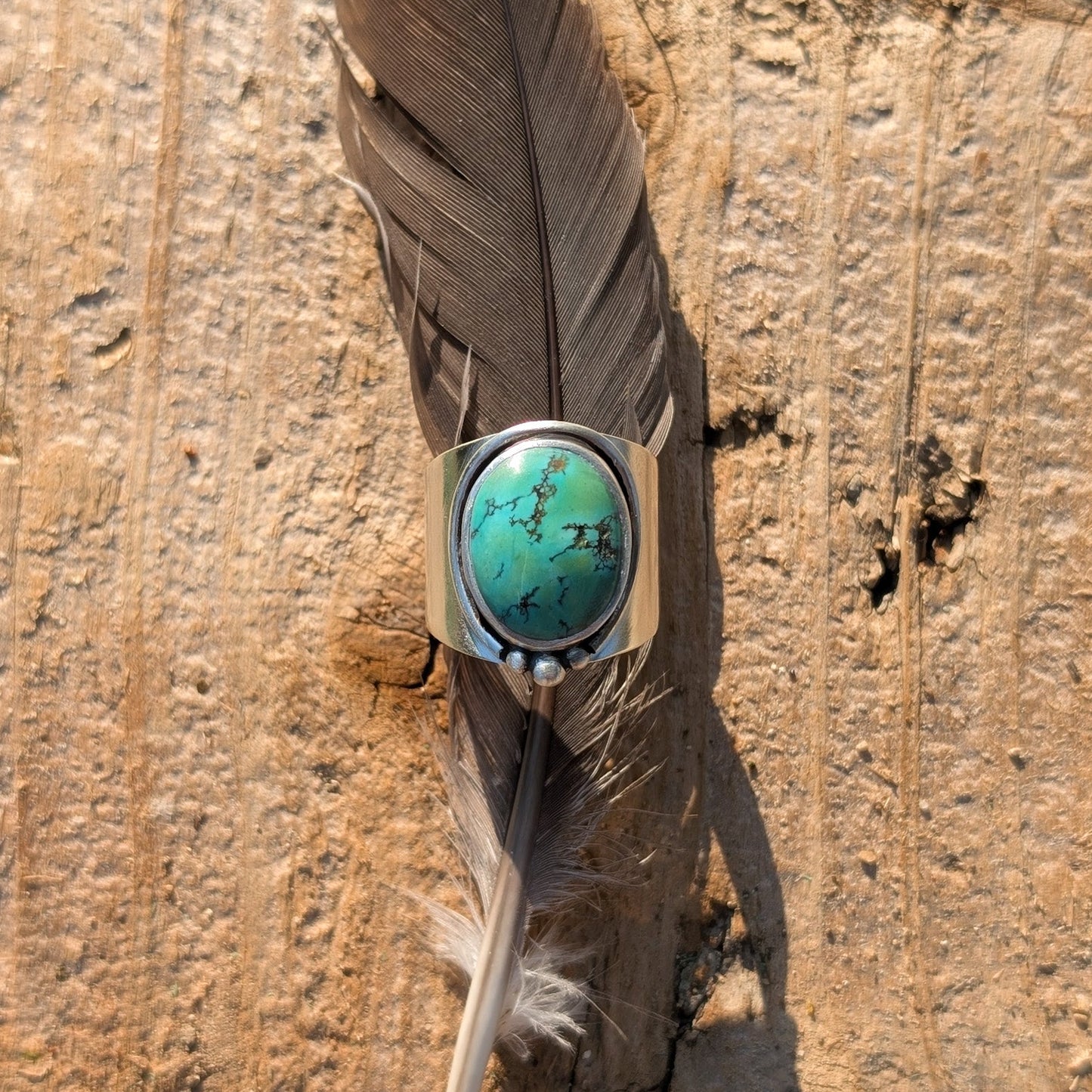 Anillo de plata con turquesa