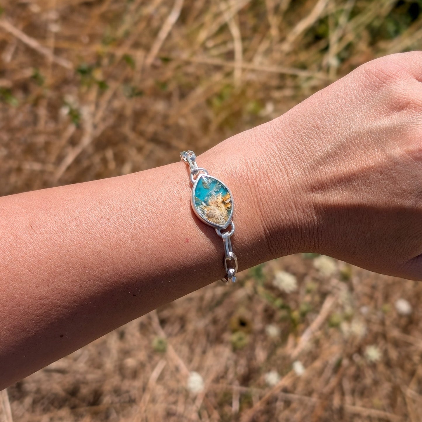 Pulsera ágata pluma