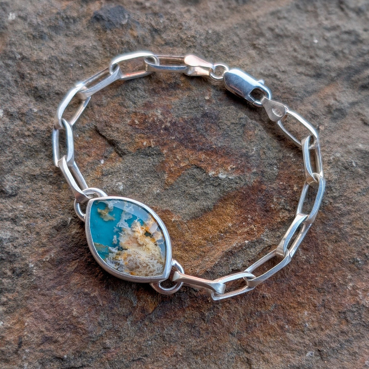 Pulsera agata pluma