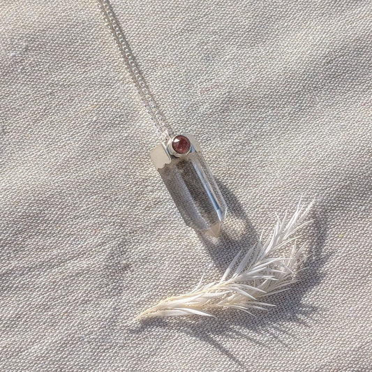 Colgante Pendulo Amuleto Cuarzo Rosa