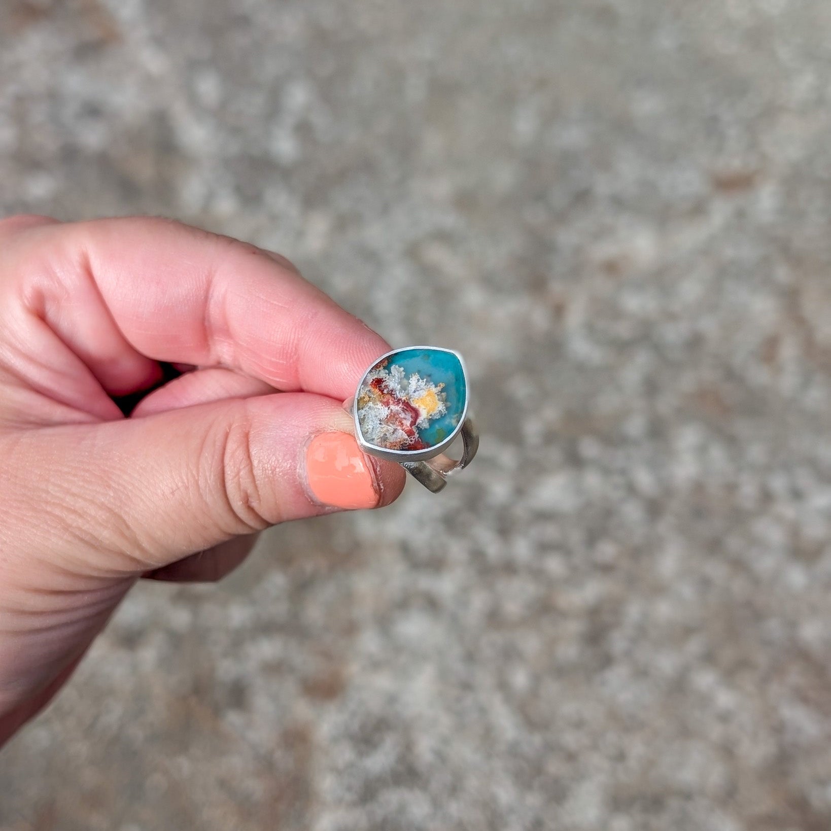 Anillo Arrecife Agata Pluma
