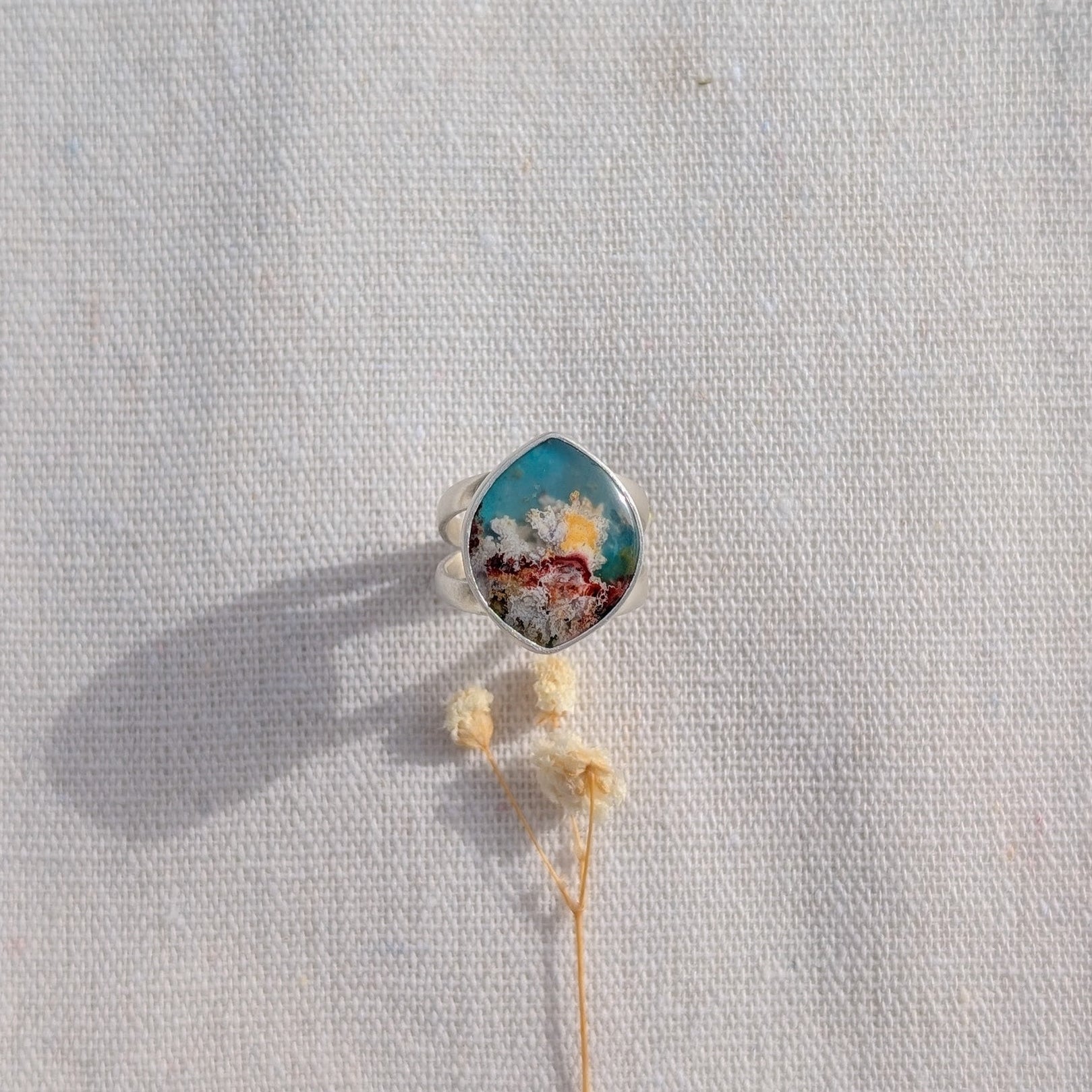 Anillo Arrecife Agata Pluma