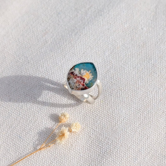 Anillo Arrecife Agata Pluma