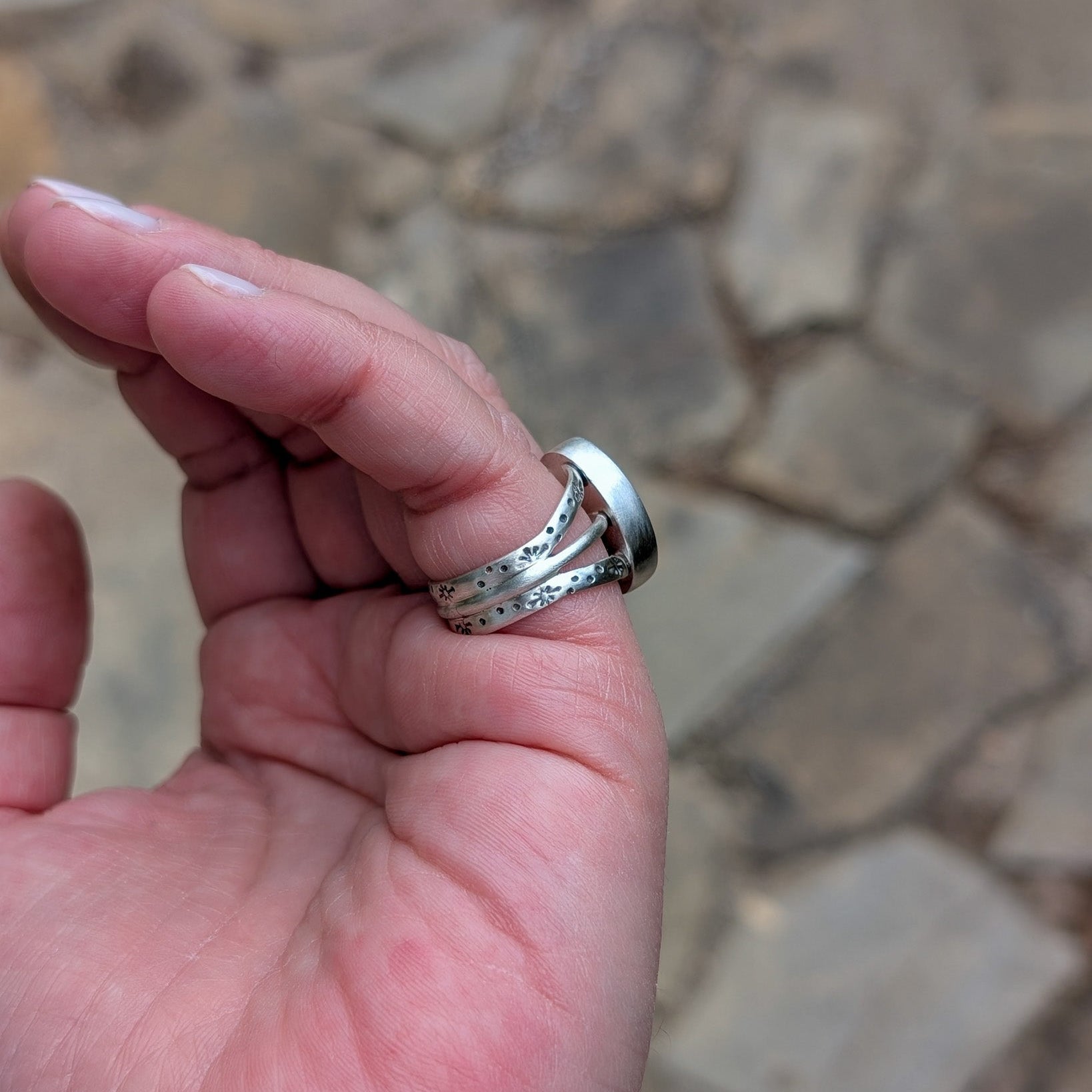 Anillo de plata Starry Night Jaspe 