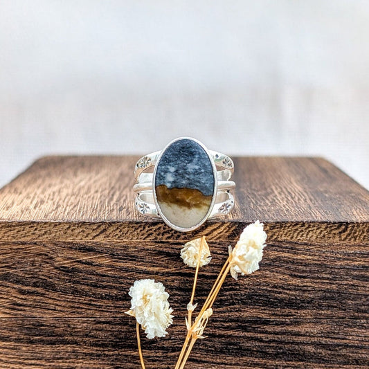 Anillo de plata Starry Night Jaspe 