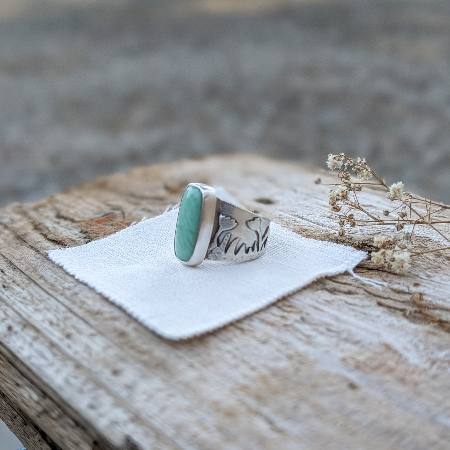 Anillo Flores y Variscita