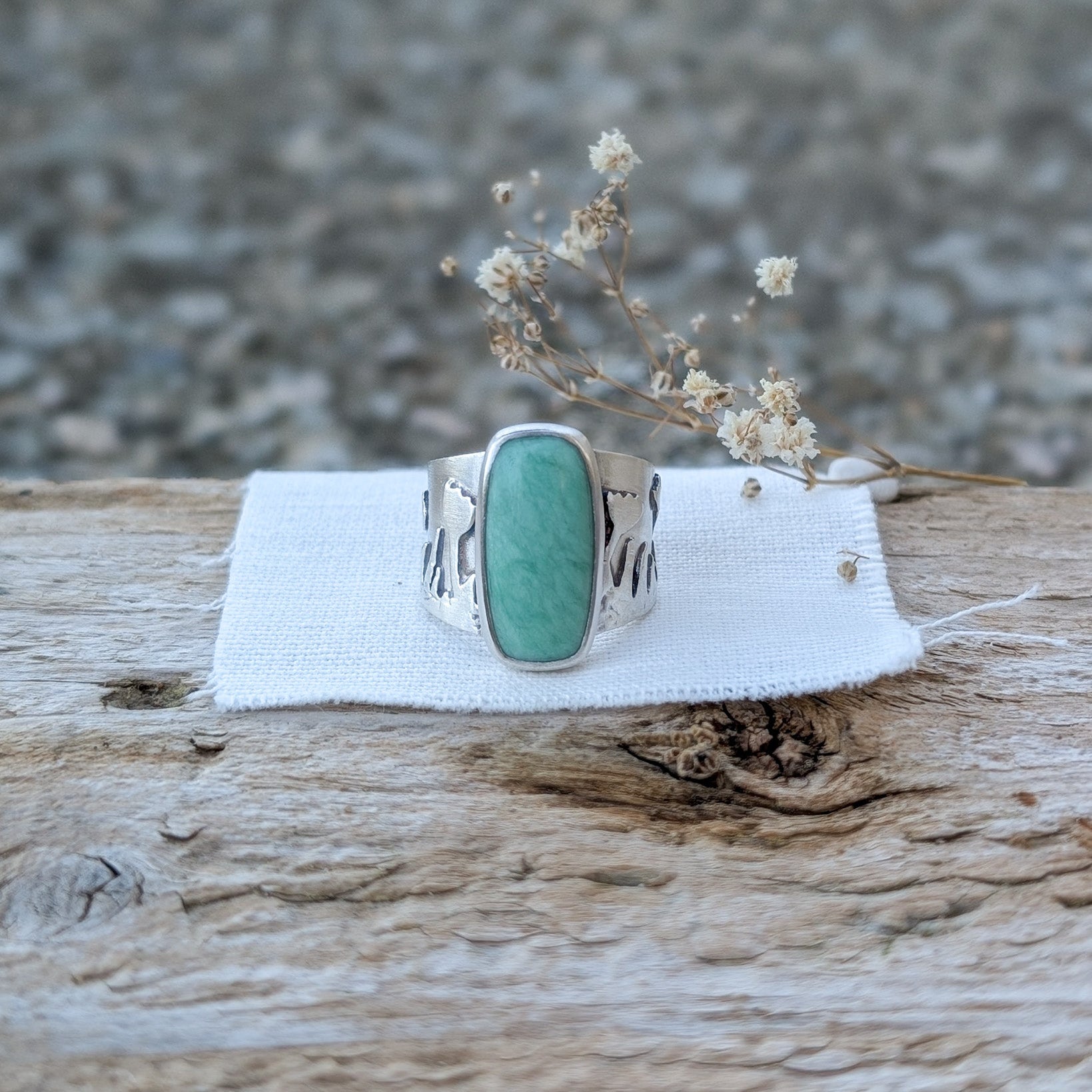 Anillo Flores y Variscita