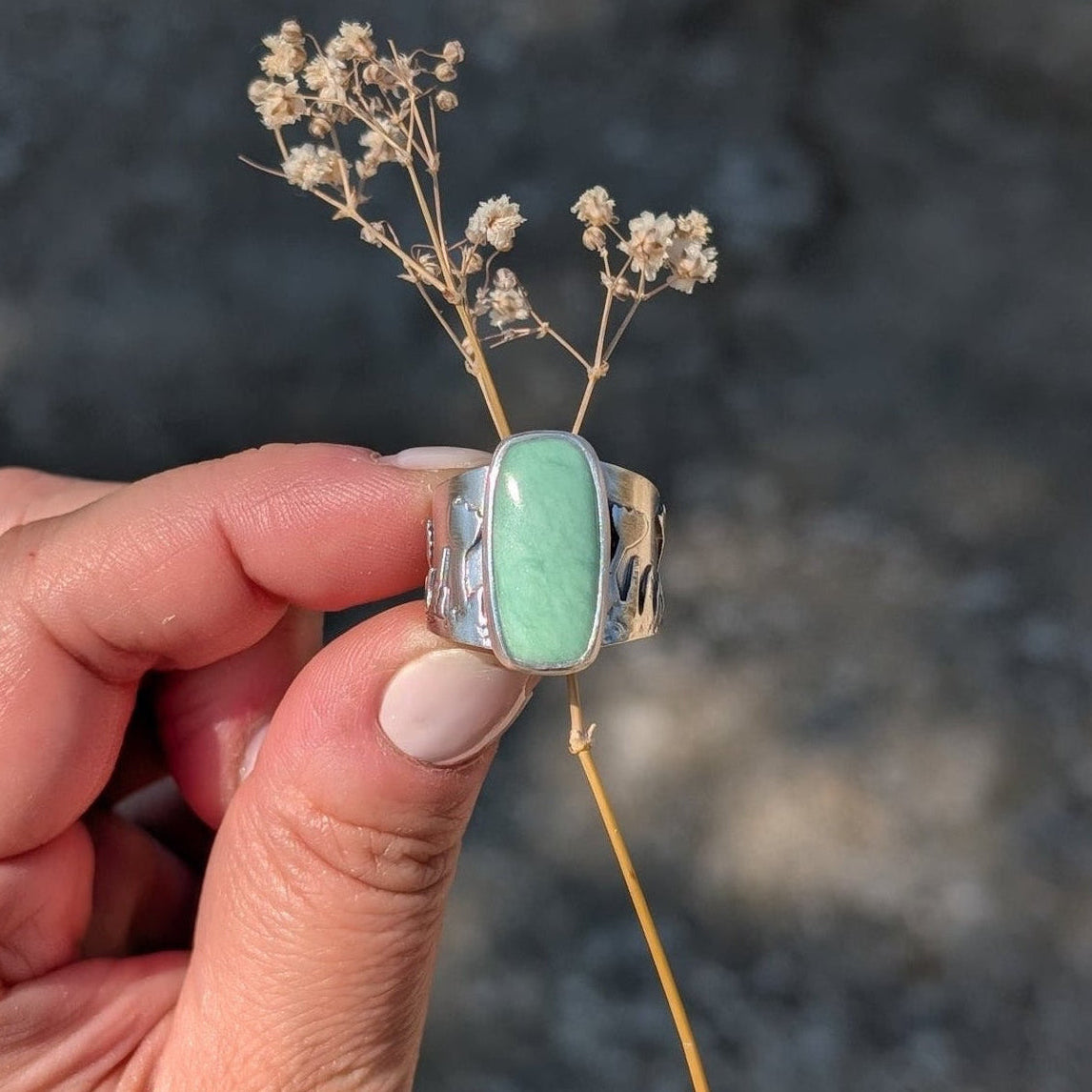 Anillo Flores y Variscita
