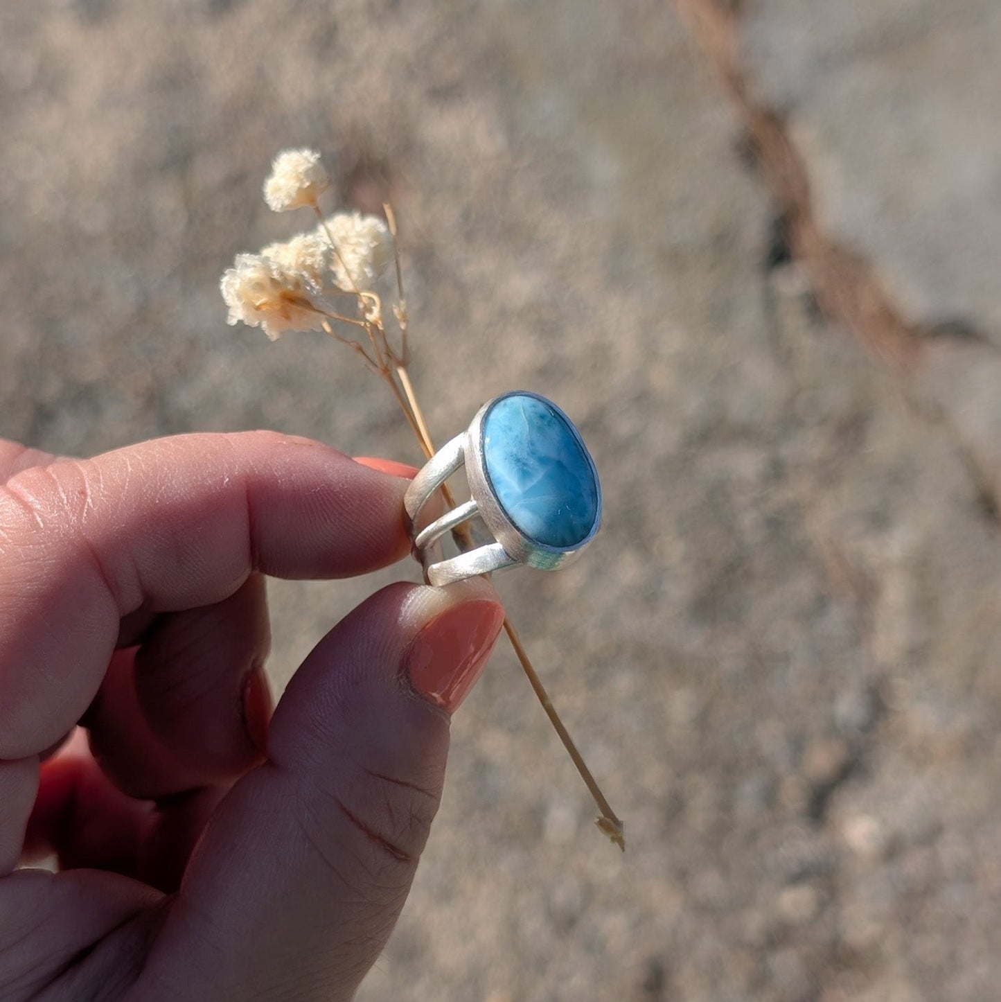Anillo con Larimar