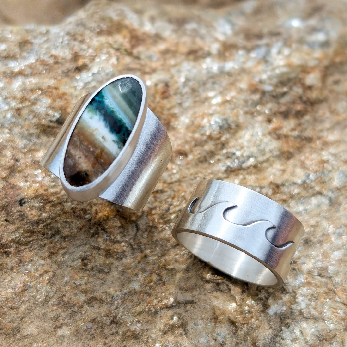 TERRA - Silver ring with Variscite