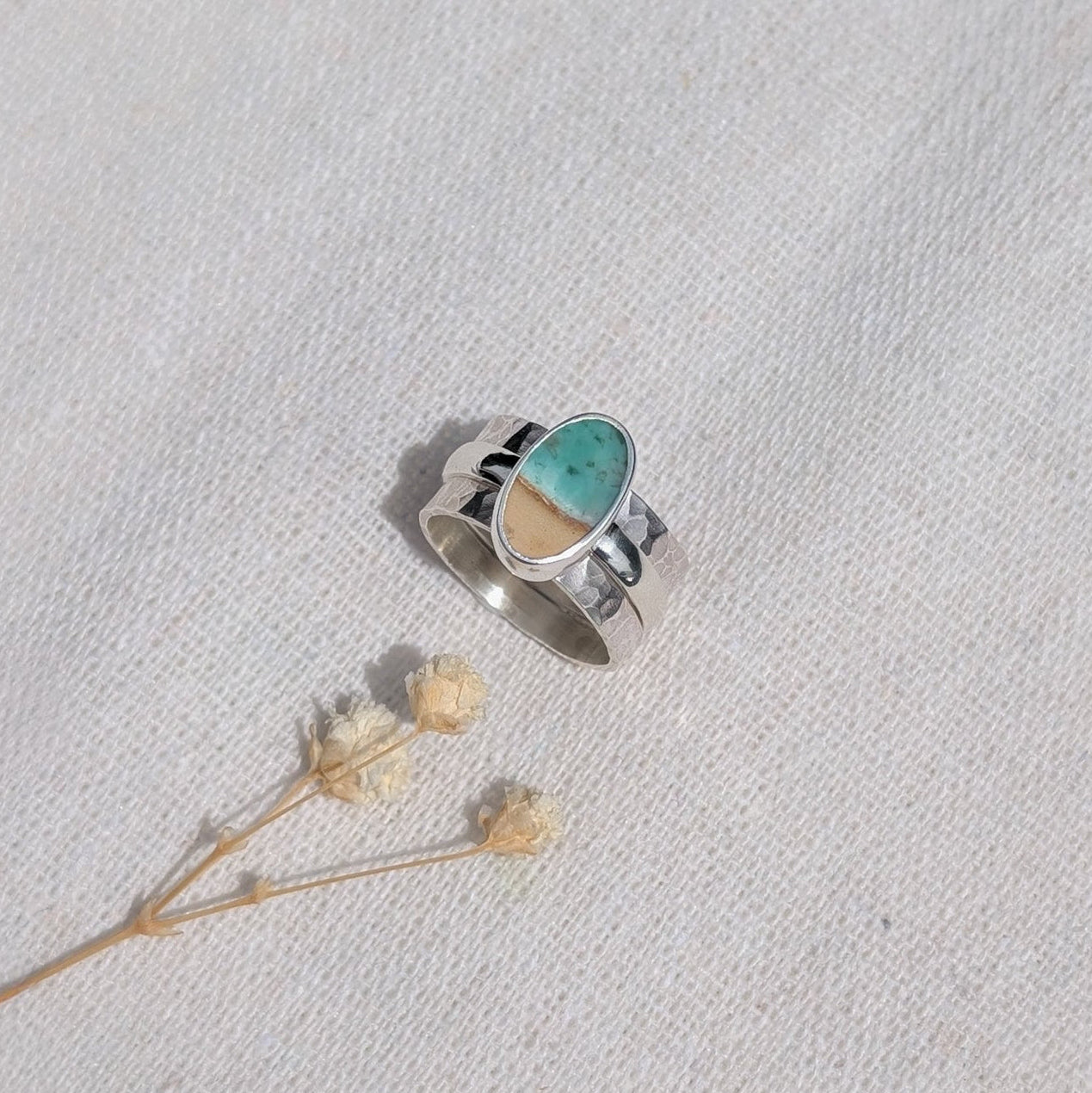 Anillo Variscita Playa Mar Mediterraneo