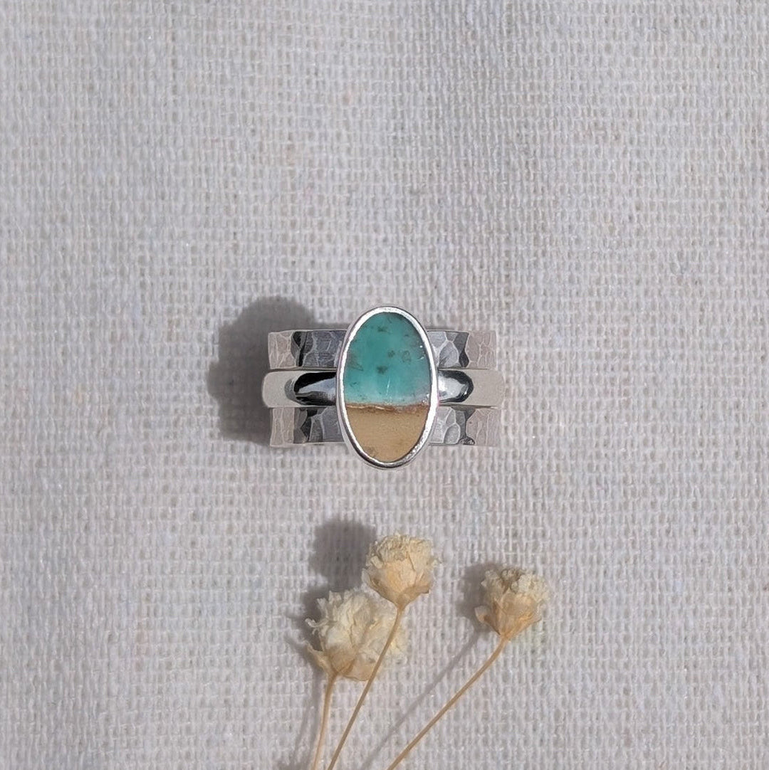 Anillo Variscita Playa Mar Mediterraneo