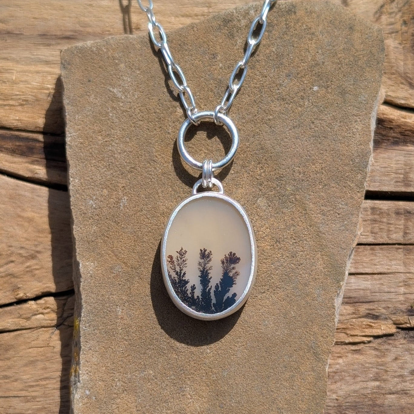 Colgante de plata con ágata dendrítica