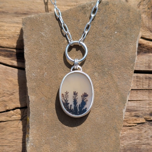 Colgante de plata con ágata dendrítica