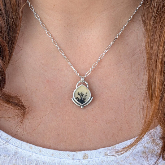 Colgante de plata con ágata dendrítica