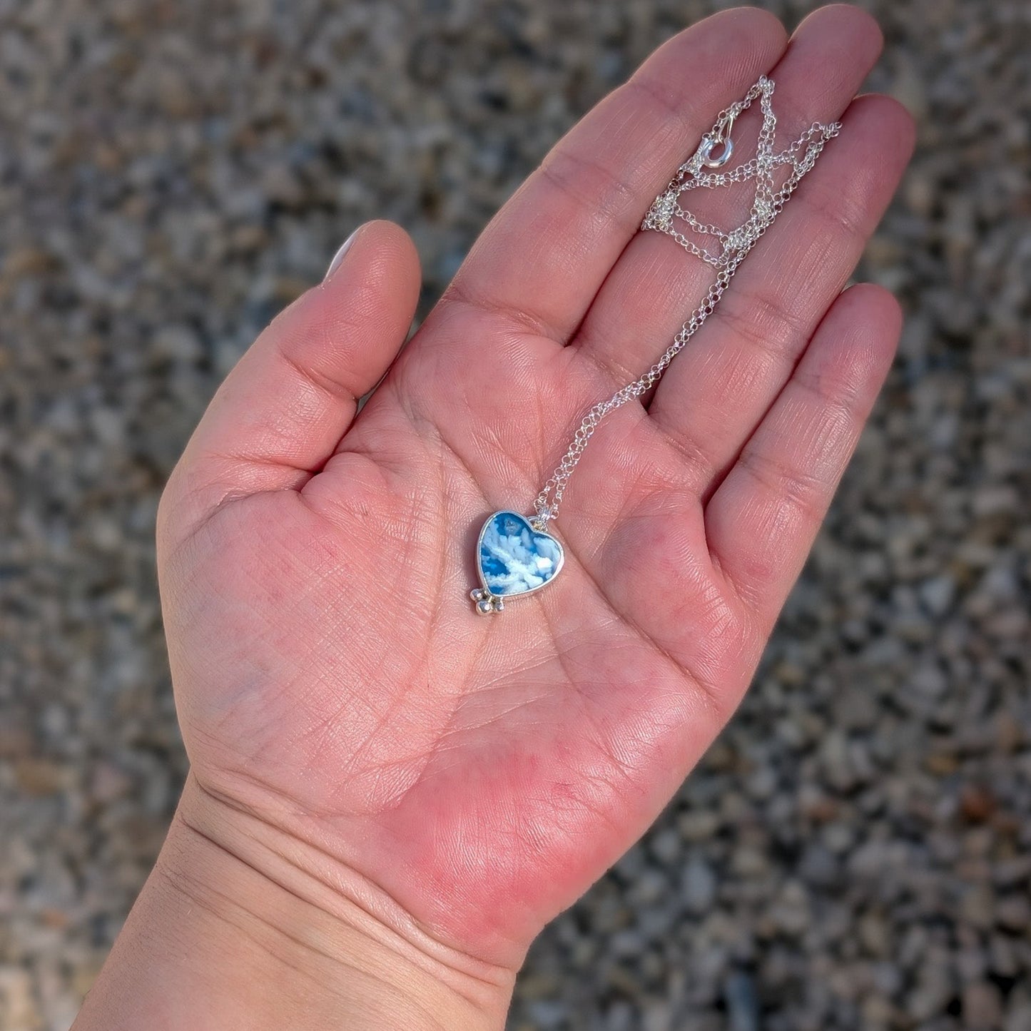 Colgante CIELO con ágata pluma