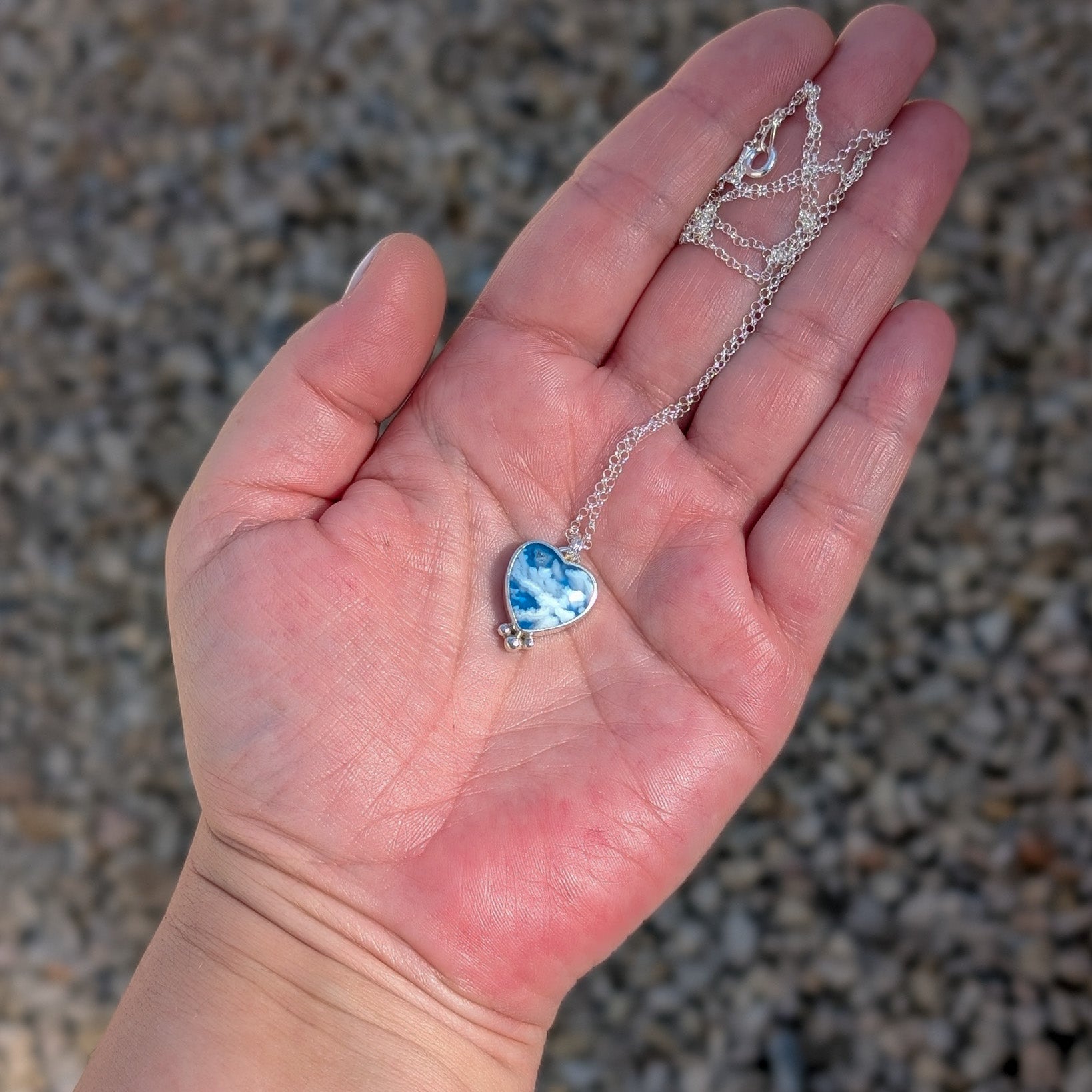Colgante CIELO con ágata pluma