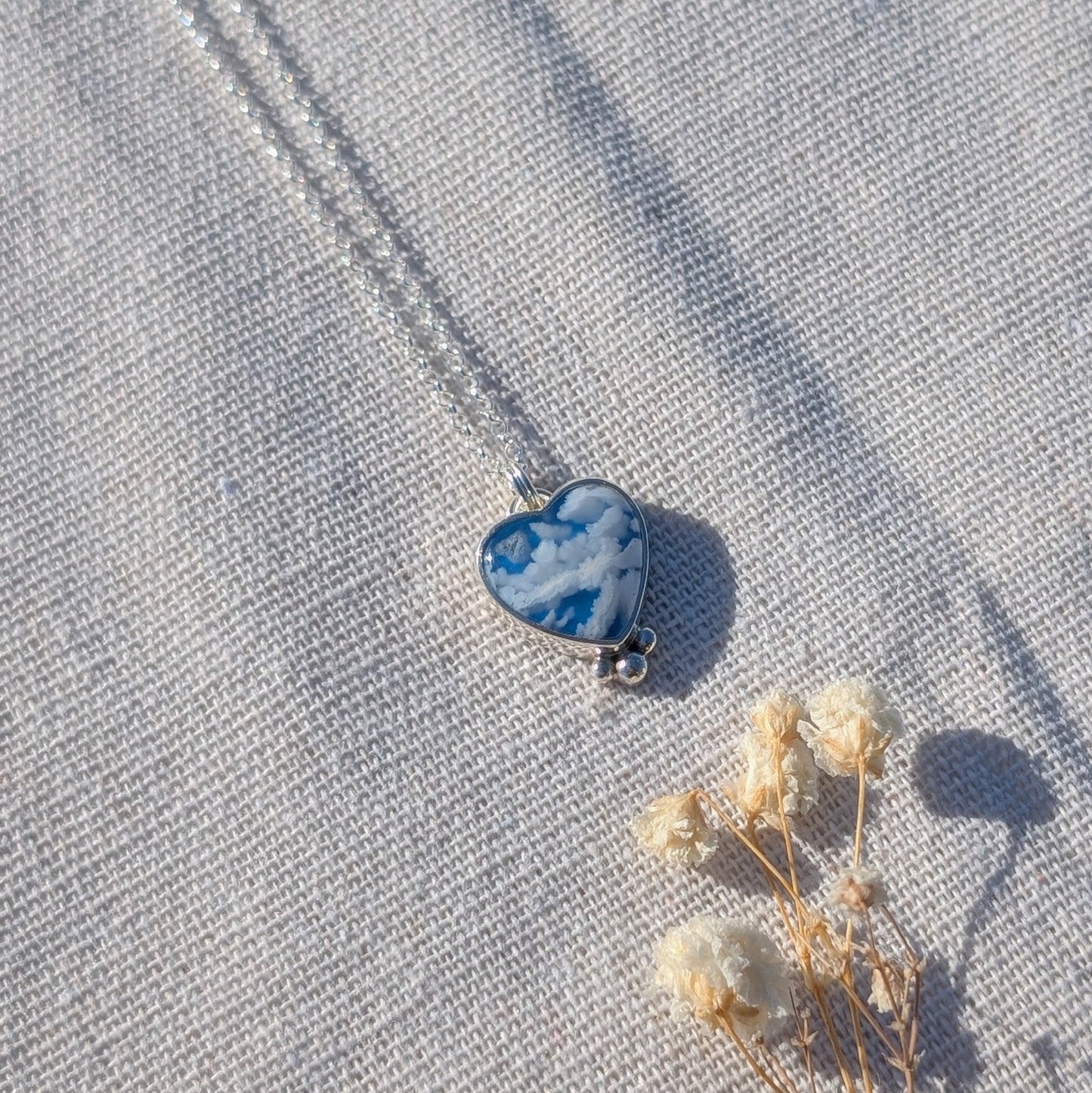 Colgante CIELO con ágata pluma