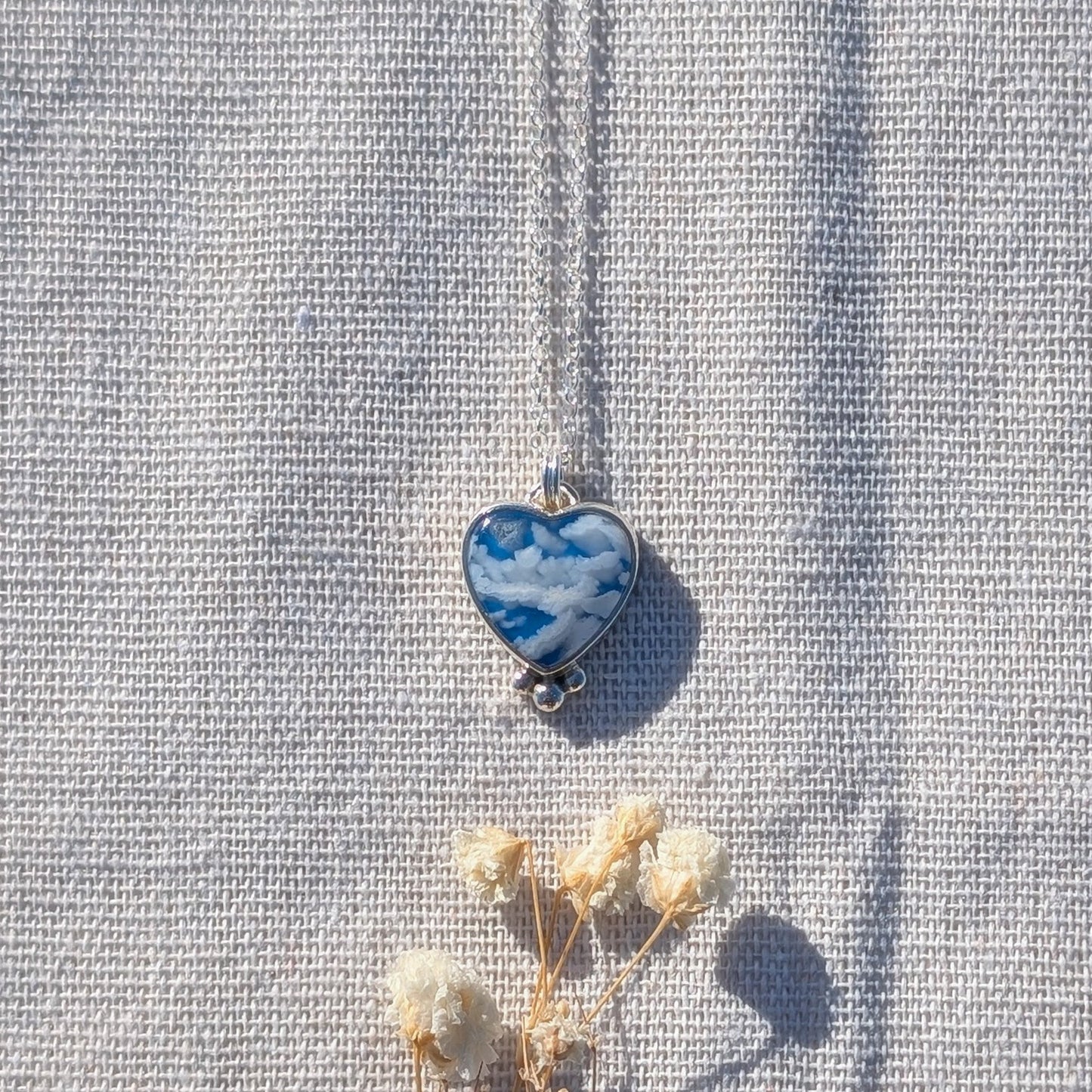 Colgante CIELO con ágata pluma