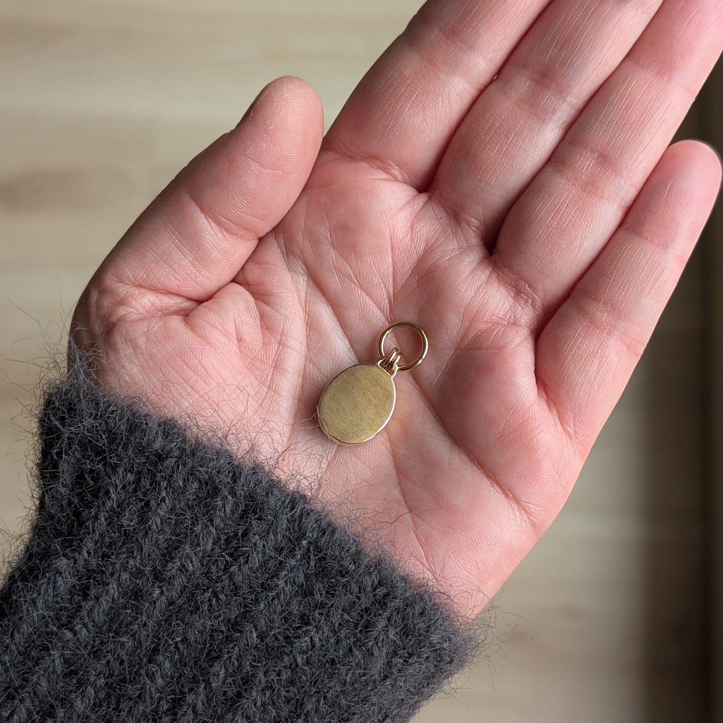 Colgante con ágata pluma bañado en Oro 18K