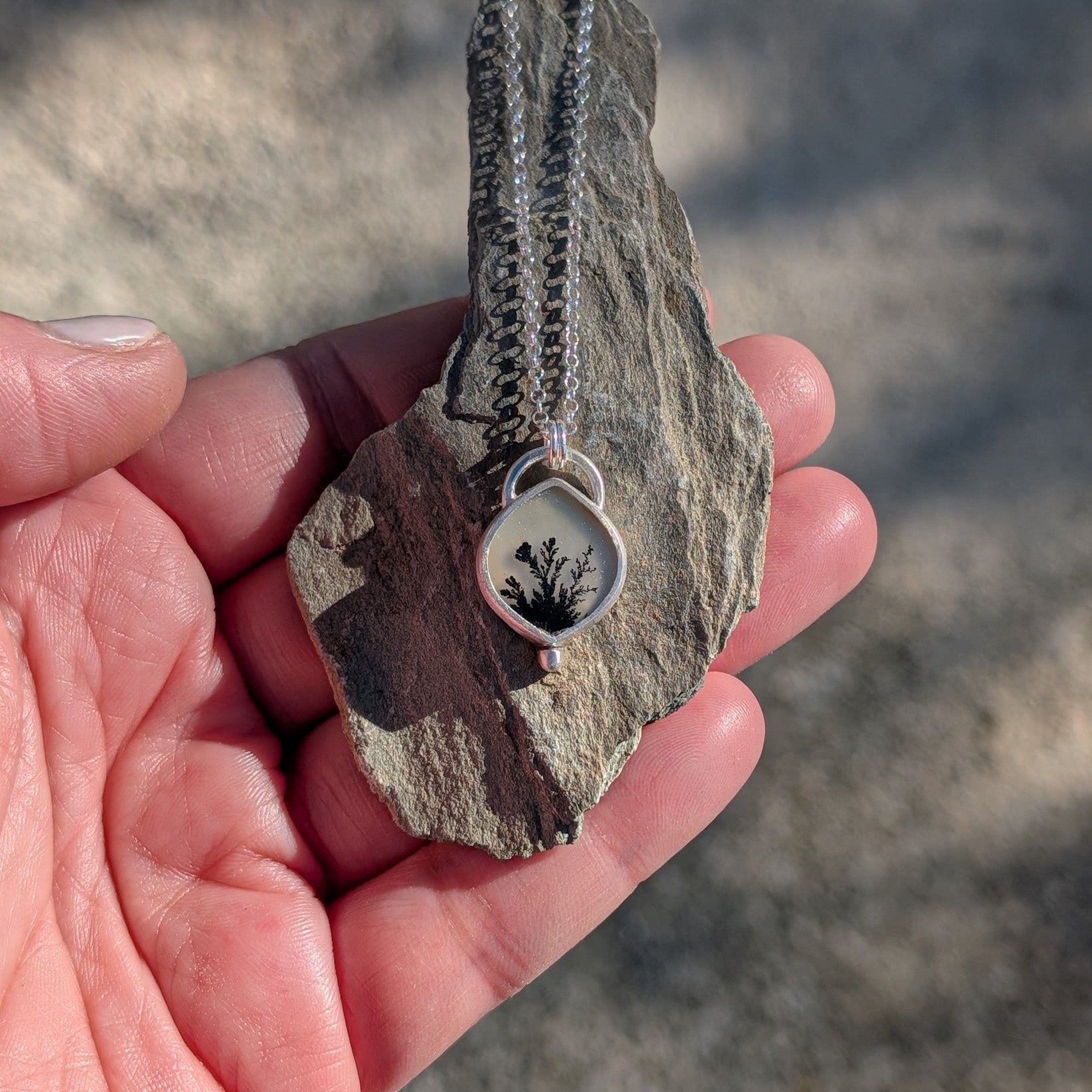 Colgante de plata con ágata dendrítica
