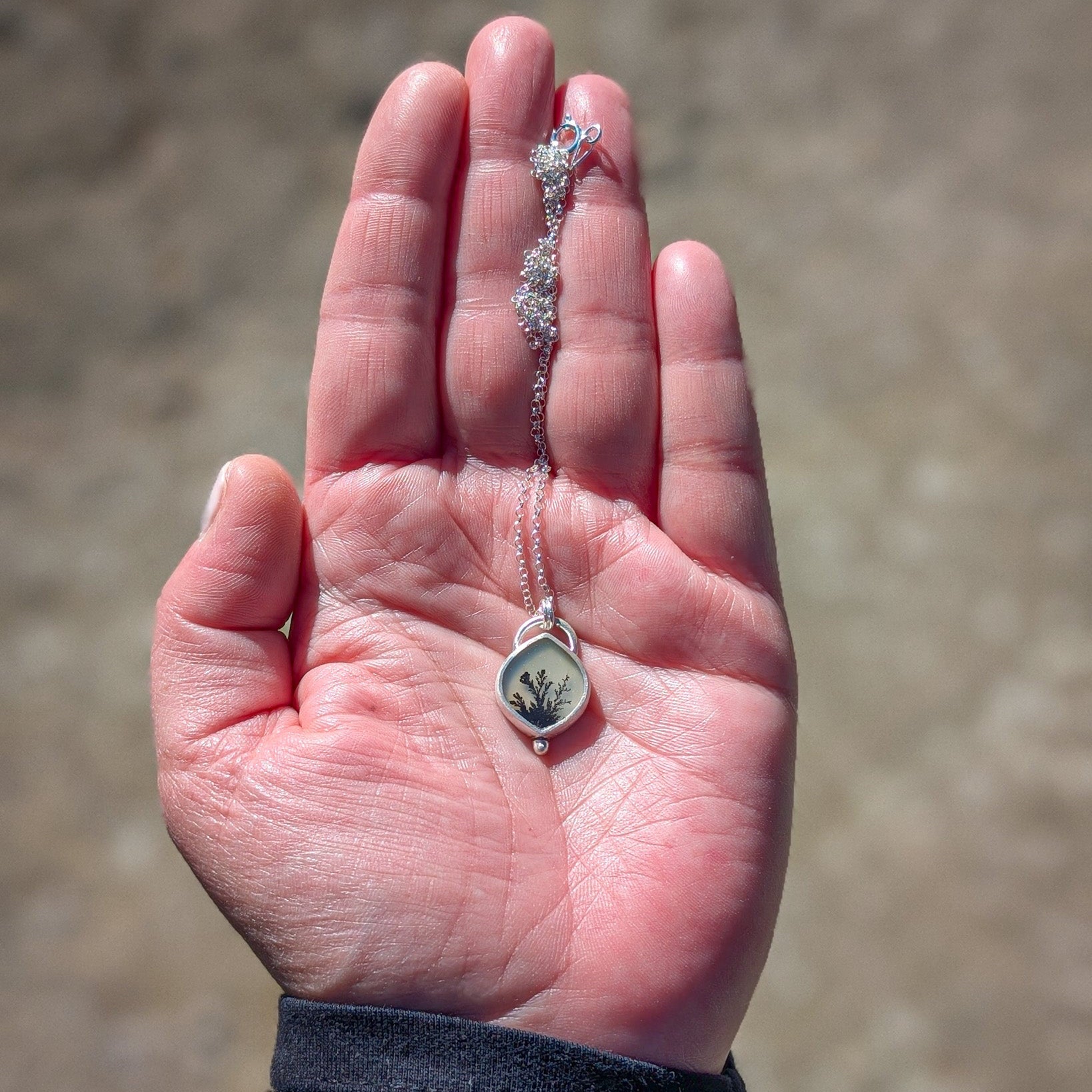 Colgante de plata con ágata dendrítica