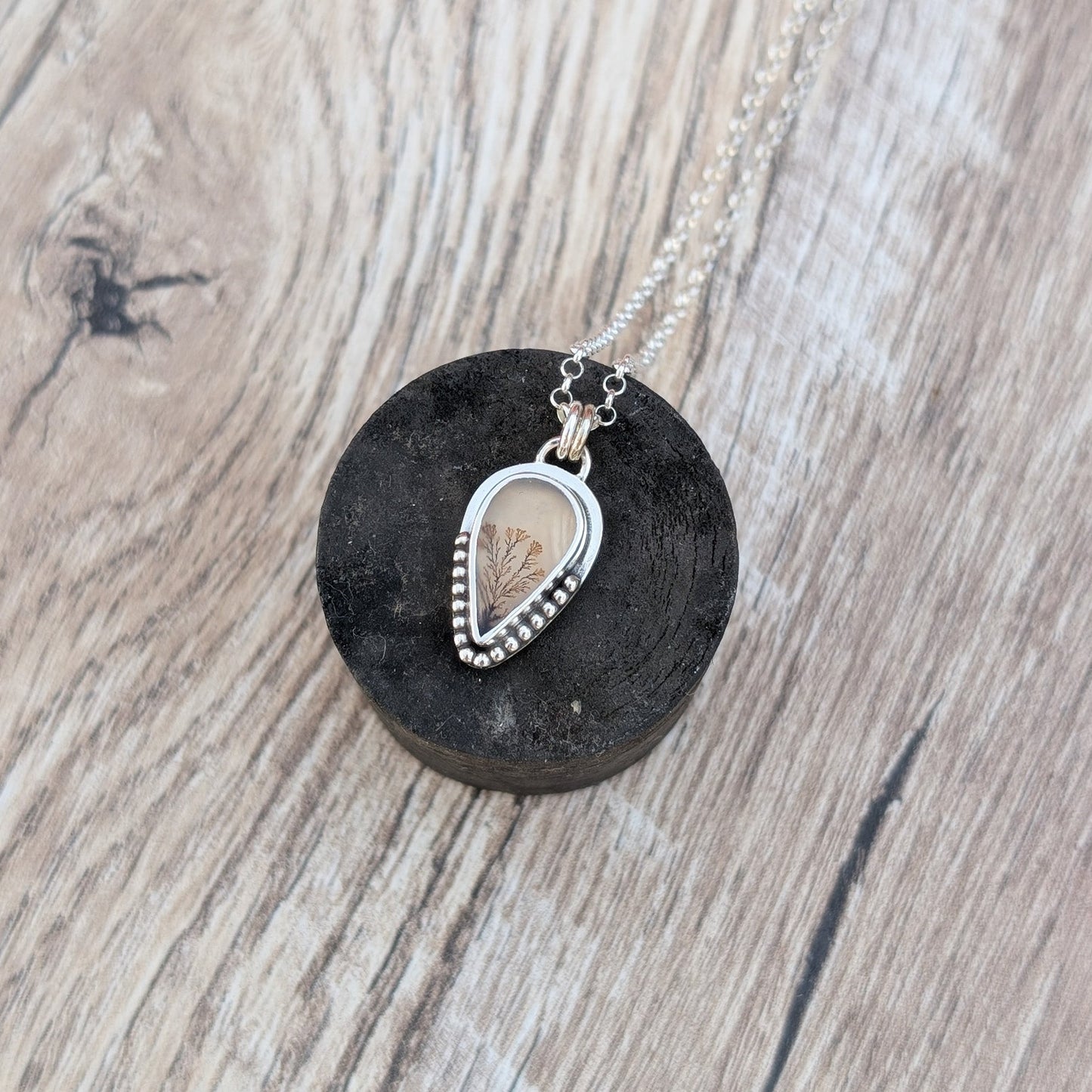 NATURE - Colgante de plata y ágata dendrítica