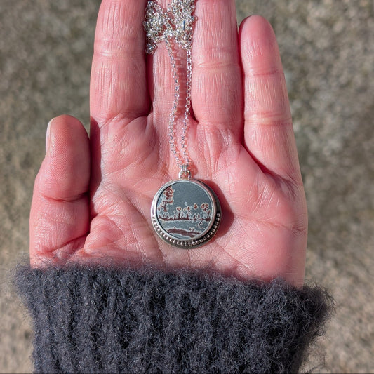 Colgante de plata con Riolita