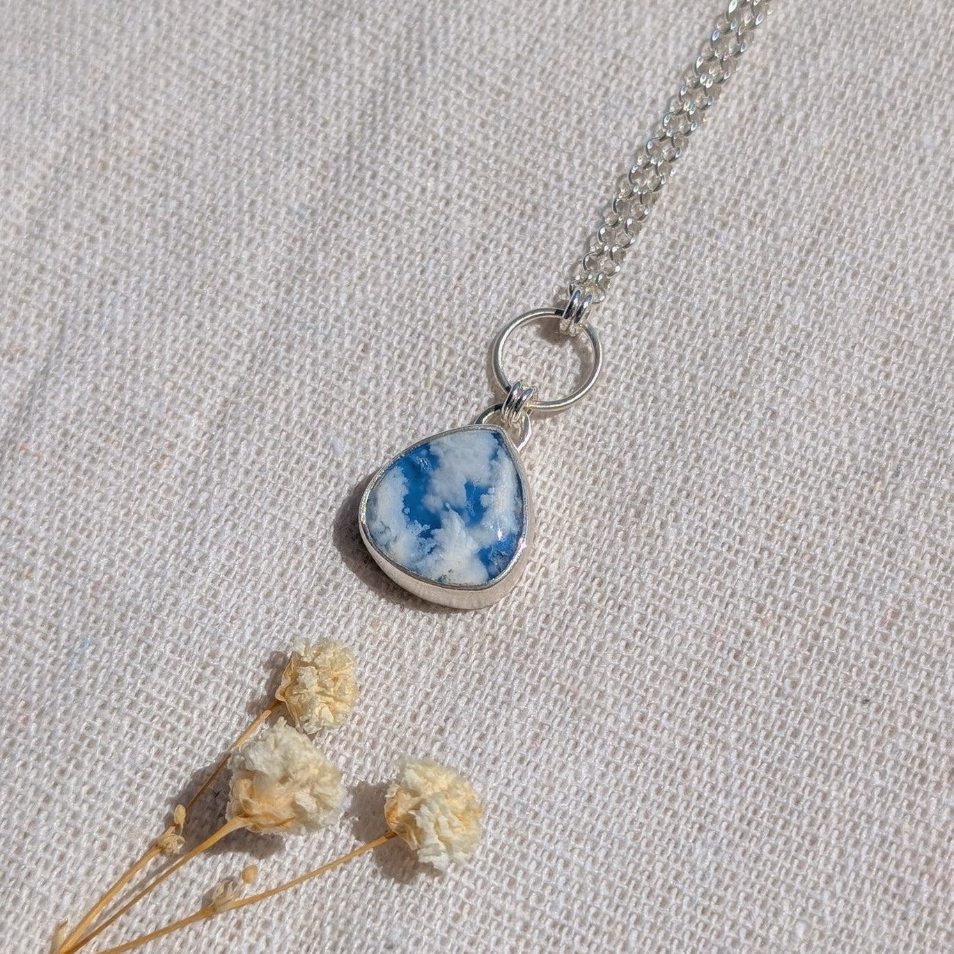 Colgante Agata pluma Cielo