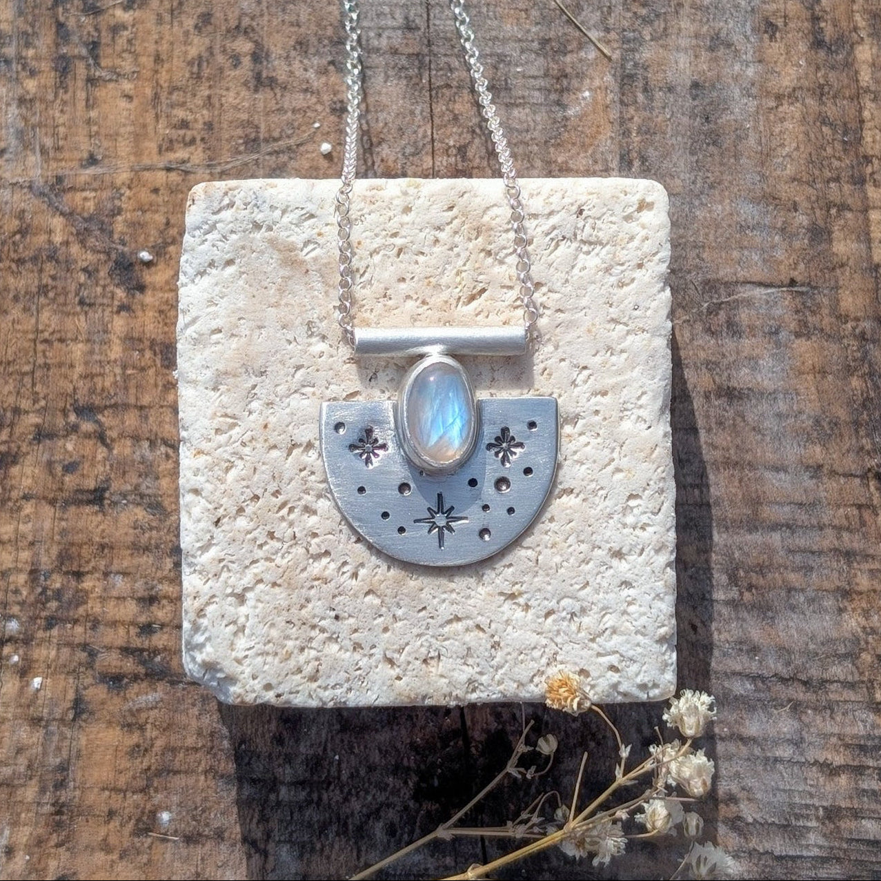 Colgante de plata y Piedra Luna