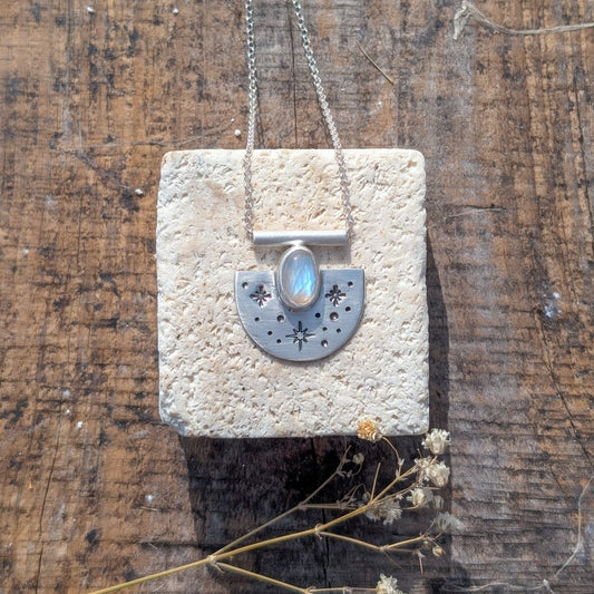 Colgante de plata y Piedra Luna