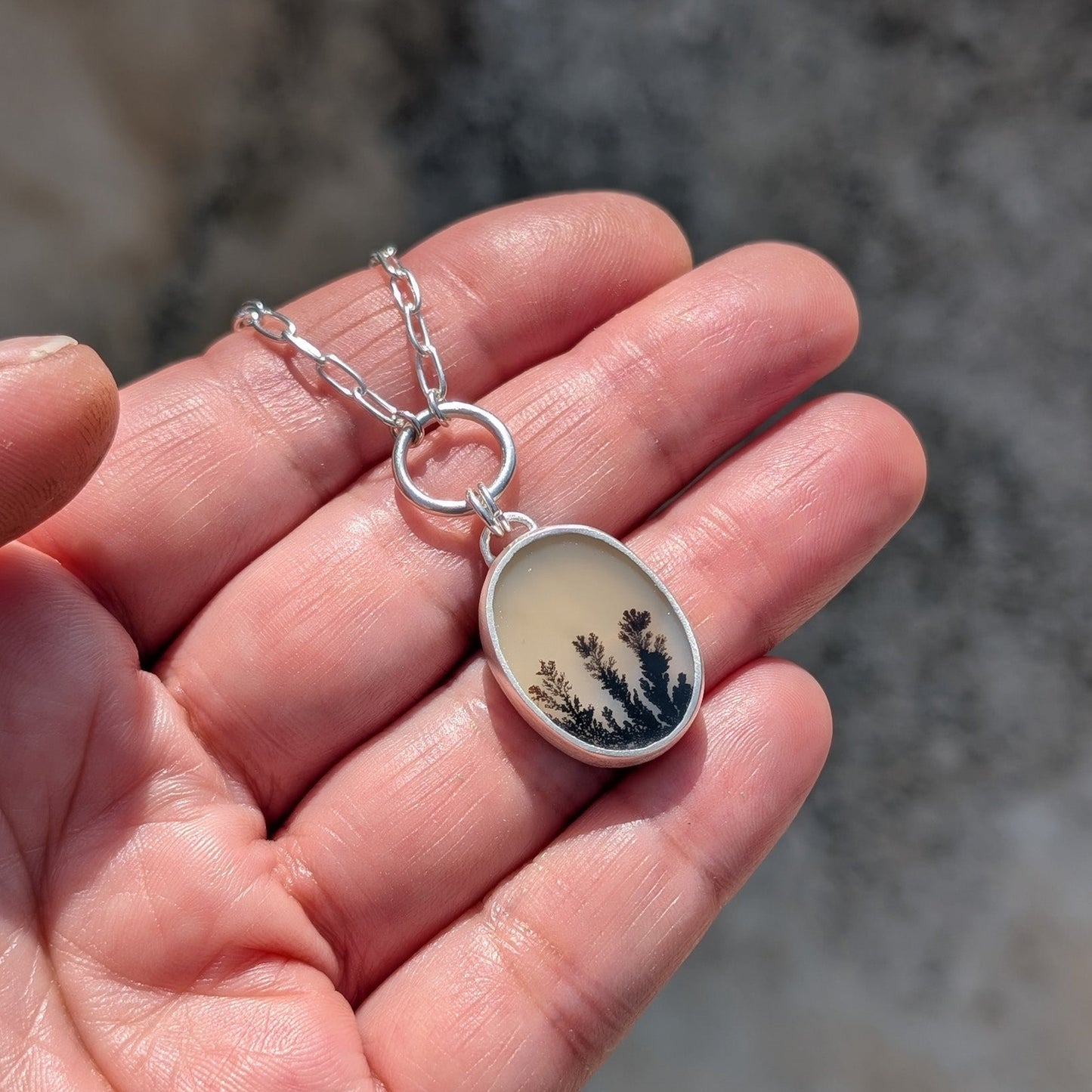 Colgante de plata con ágata dendrítica