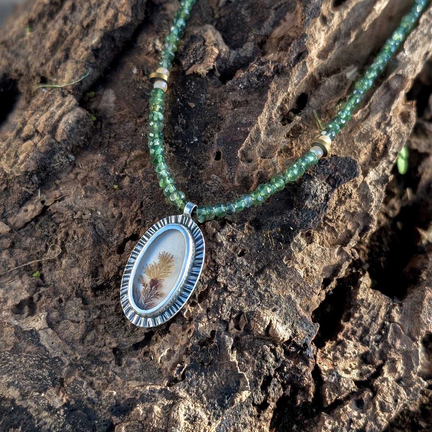 Colgante de plata con ágata dendrítica