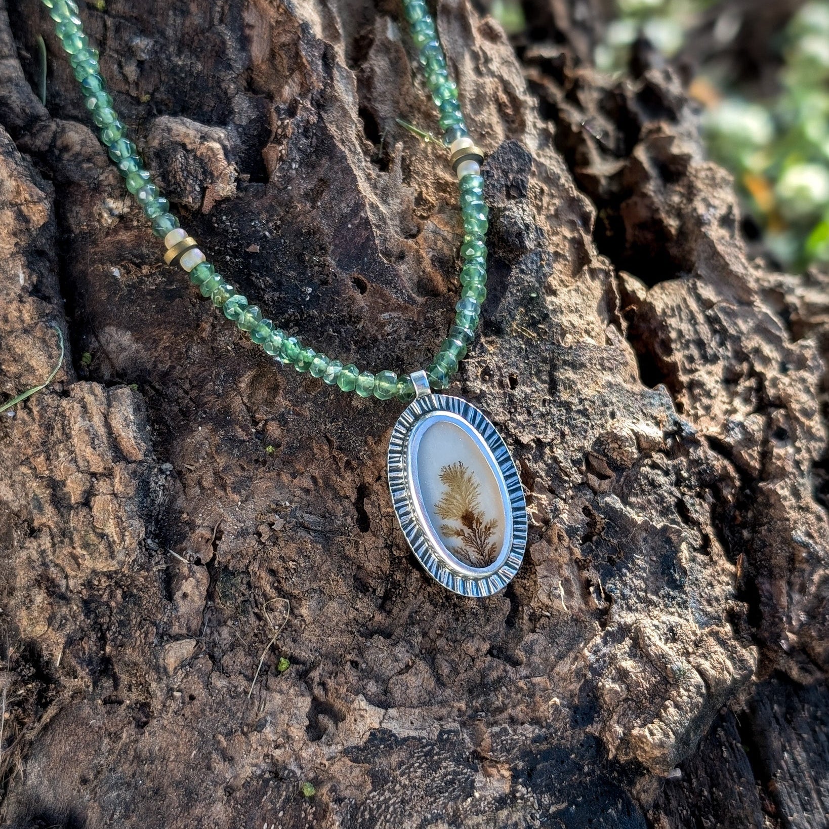 Colgante de plata con ágata dendrítica