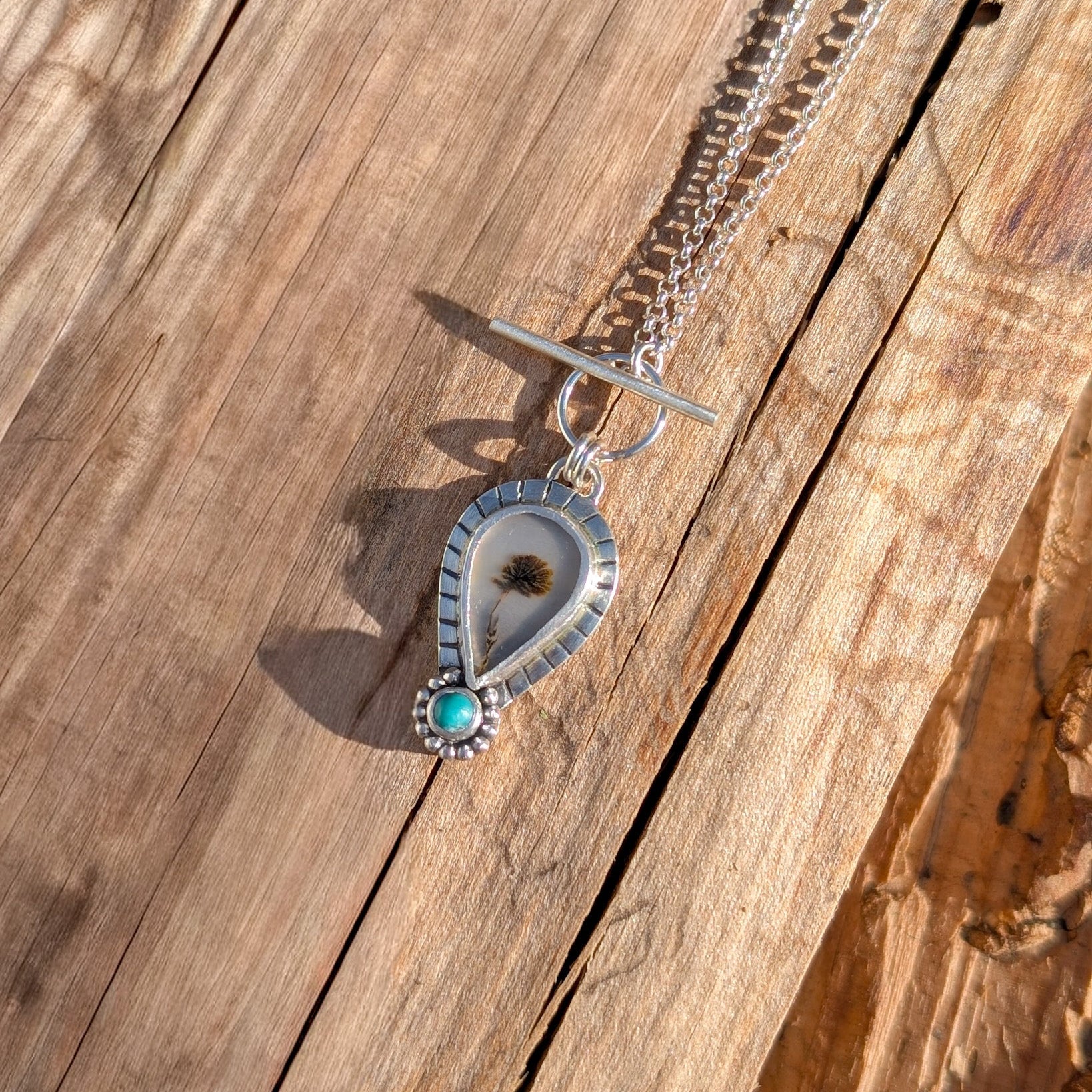 Colgante de plata con ágata dendrítica