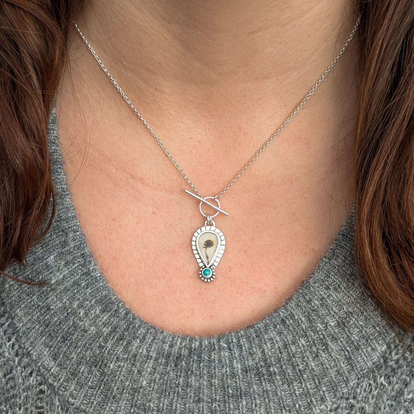 Colgante de plata con ágata dendrítica