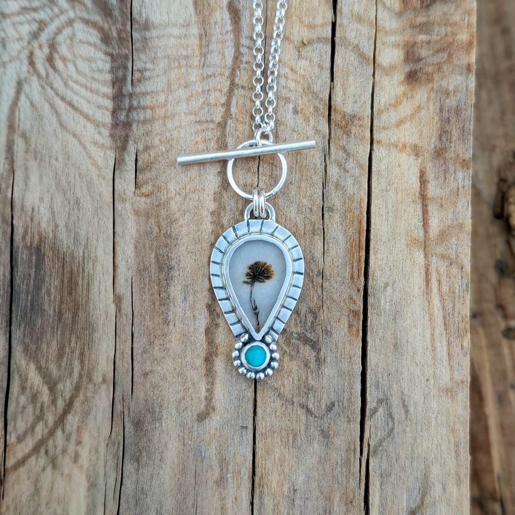 Colgante de plata con ágata dendrítica