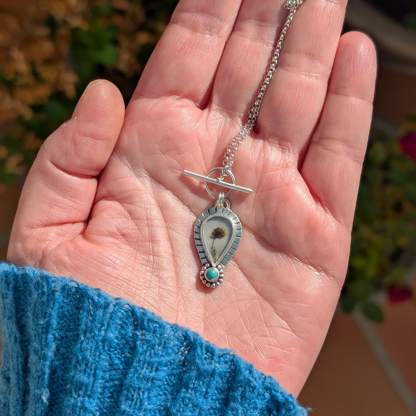 Colgante de plata con ágata dendrítica