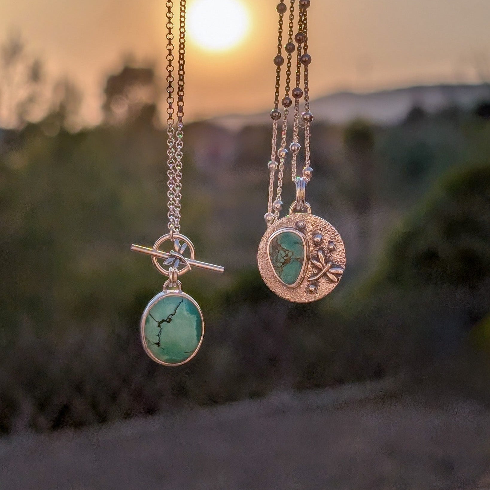 Colgante de plata con Turquesa y Libelula