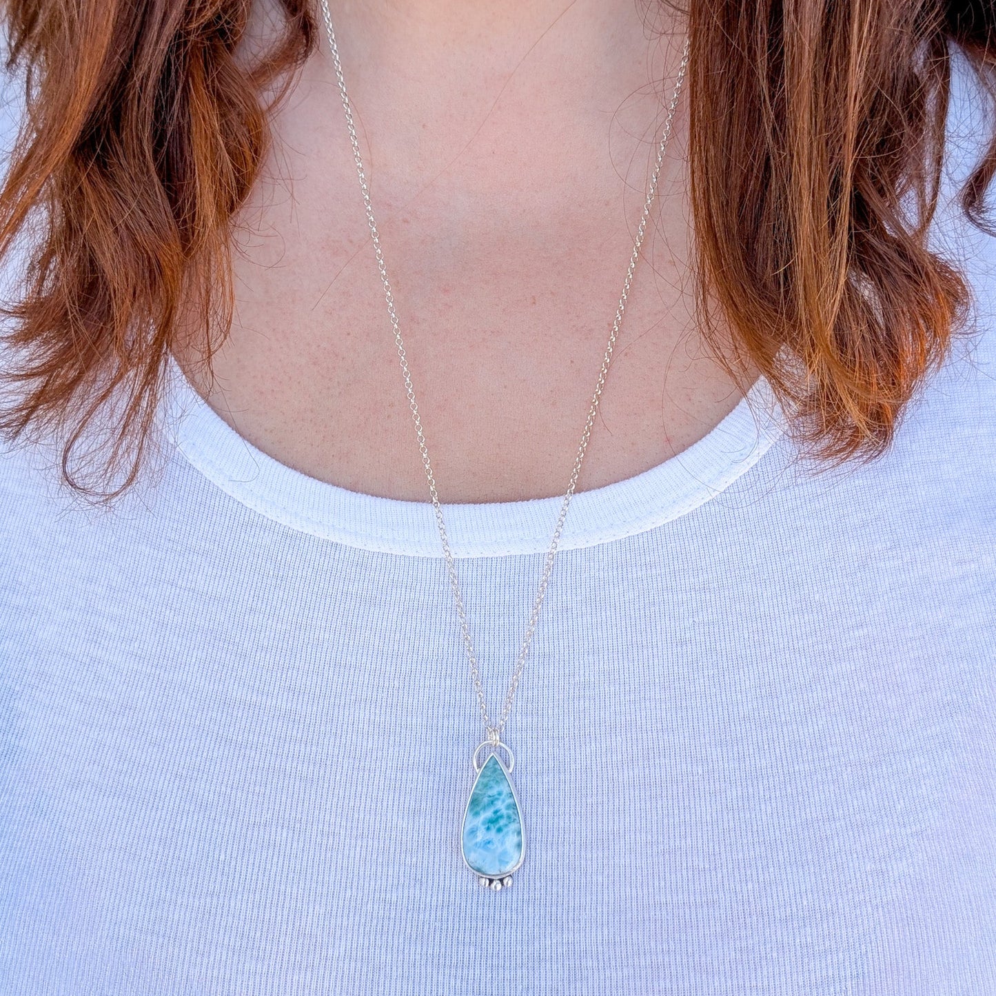 Colgante de plata con Larimar